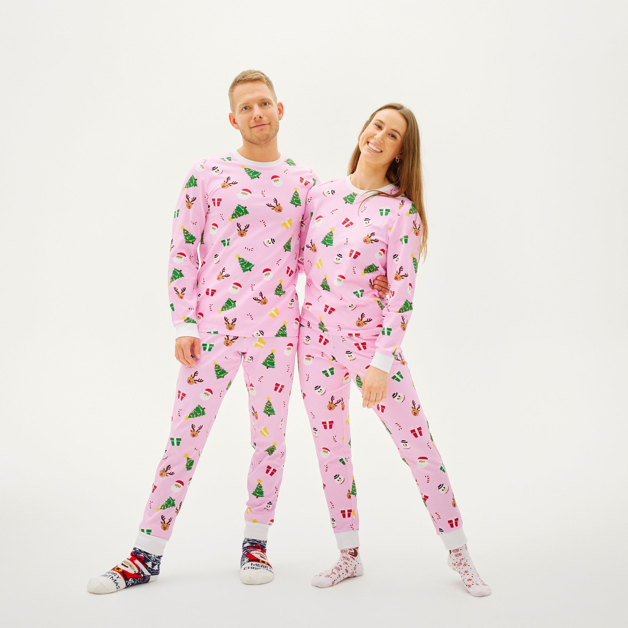 The Pinkish Christmas Pyjamas β Men